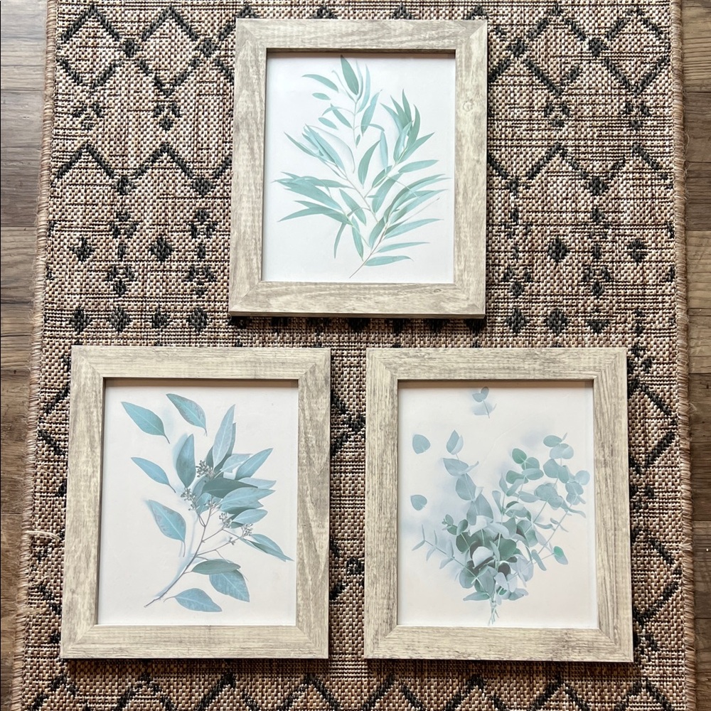 Set of Three Botanical Wall Art Prints